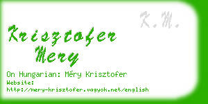 krisztofer mery business card